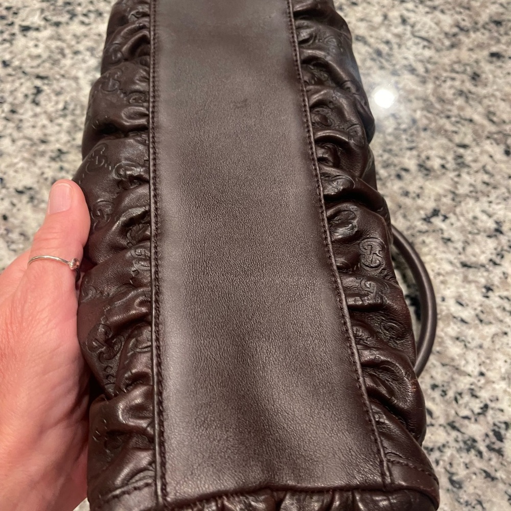 Gucci Dark Brown Leather Shoulder Bag and Wallet - Picture 5 of 16